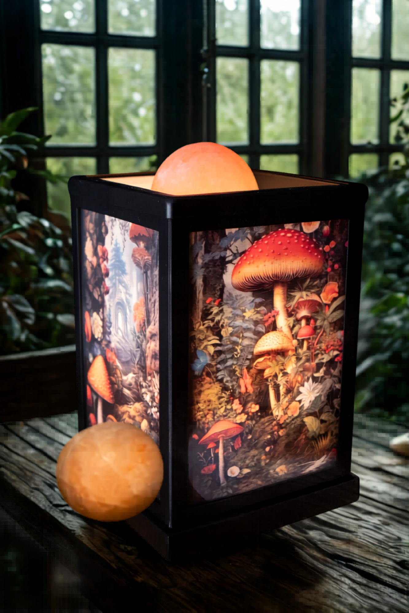 Mushroom Forest - Himalayan Salt Therapy Lantern (with 2 massage balls)