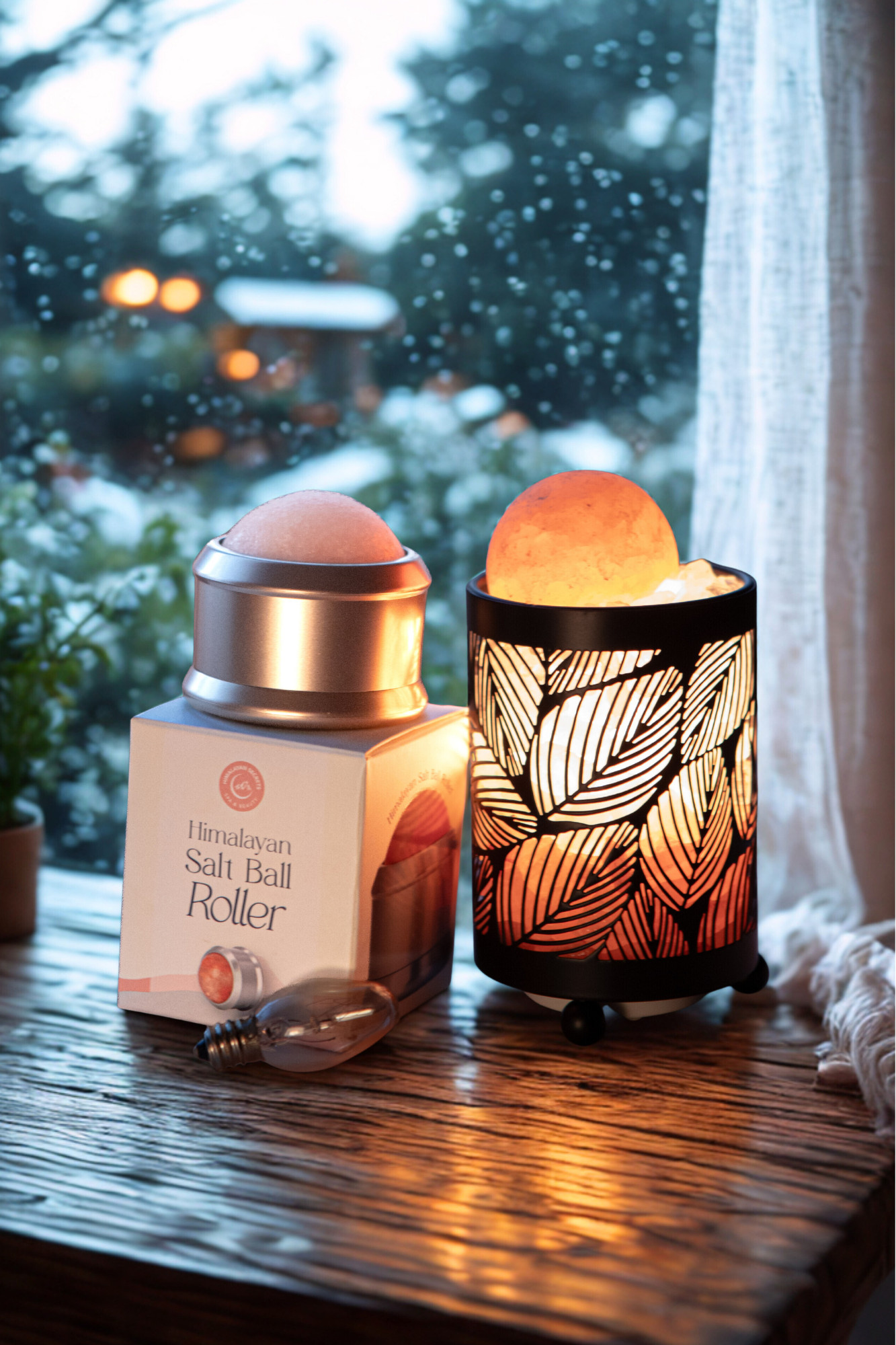 "Leaf Glow" Himalayan Salt Therapy Lamp Starter Package