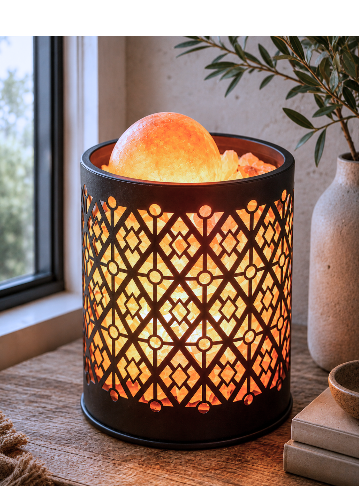 Iron Diamond Himalayan Salt Lamp