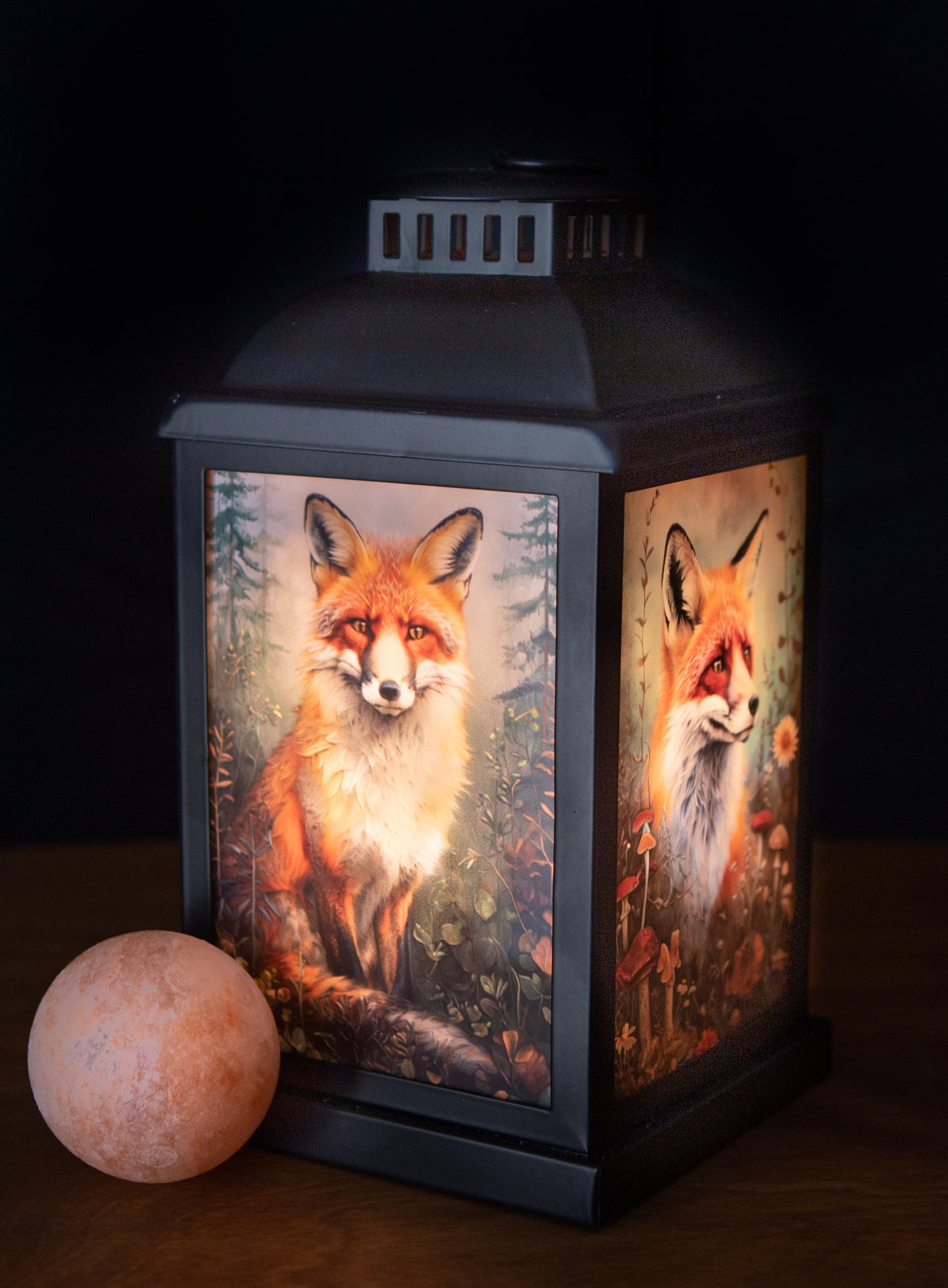 Woodland Fox - Himalayan Salt Therapy Lantern (with 2 massage balls)