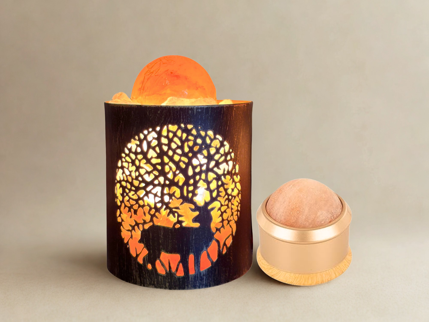 Handcrafted Deer Himalayan Salt Therapy Lamp
