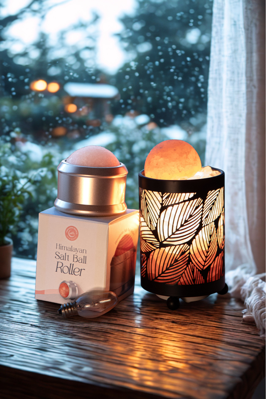 "Leaf Glow" Himalayan Salt Therapy Lamp Starter Package