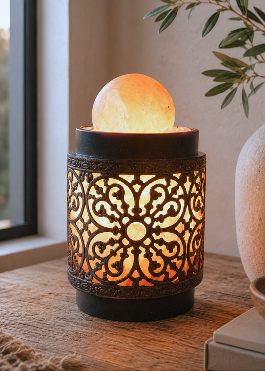 Burnished Bloom Himalayan Salt Lamp