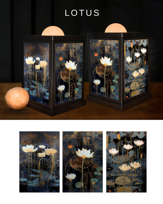 Lotus - Himalayan Salt Therapy Lantern (with 2 massage balls)