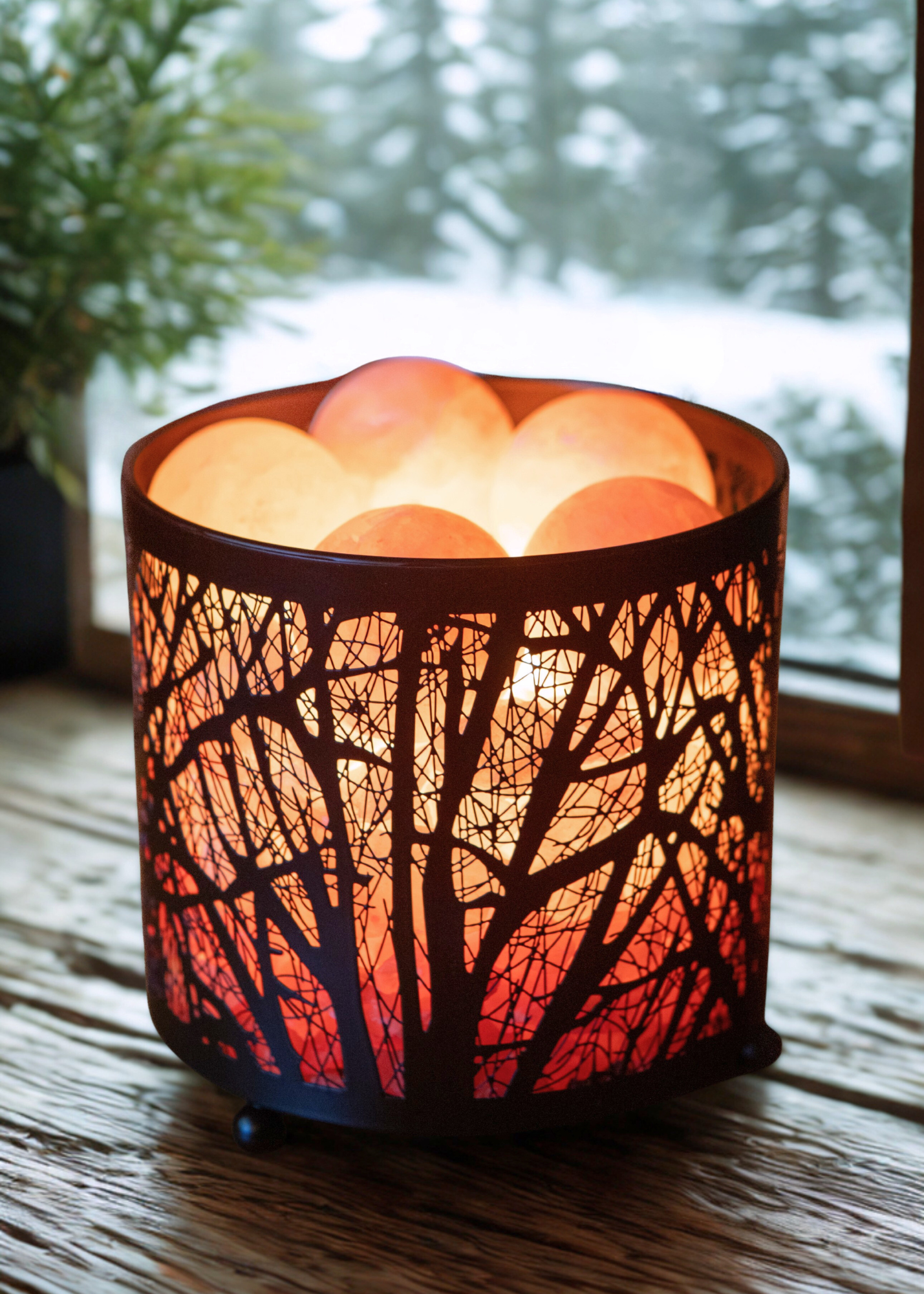Sunset Tree Himalayan Salt Therapy Lamp (With 5 Massage Balls)
