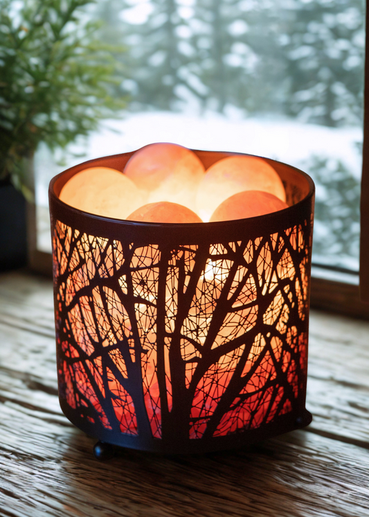 Sunset Tree Himalayan Salt Therapy Lamp (With 5 Massage Balls)