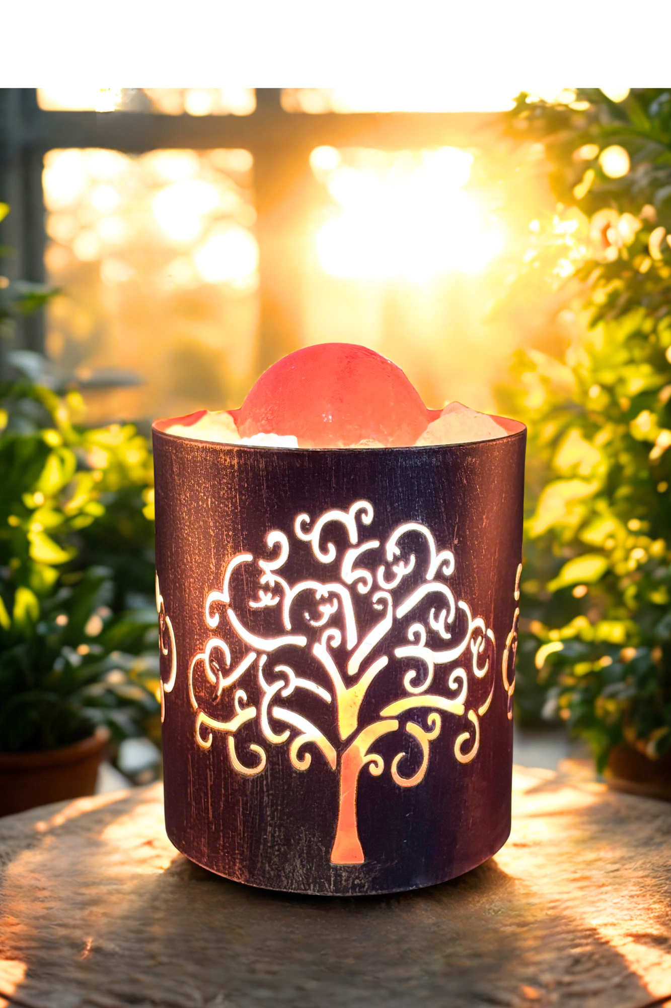 Handcrafted Tree Himalayan Salt Therapy Lamp