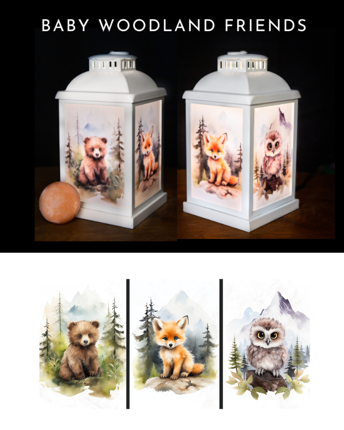 Baby Woodland Friends - Himalayan Salt Therapy Lantern