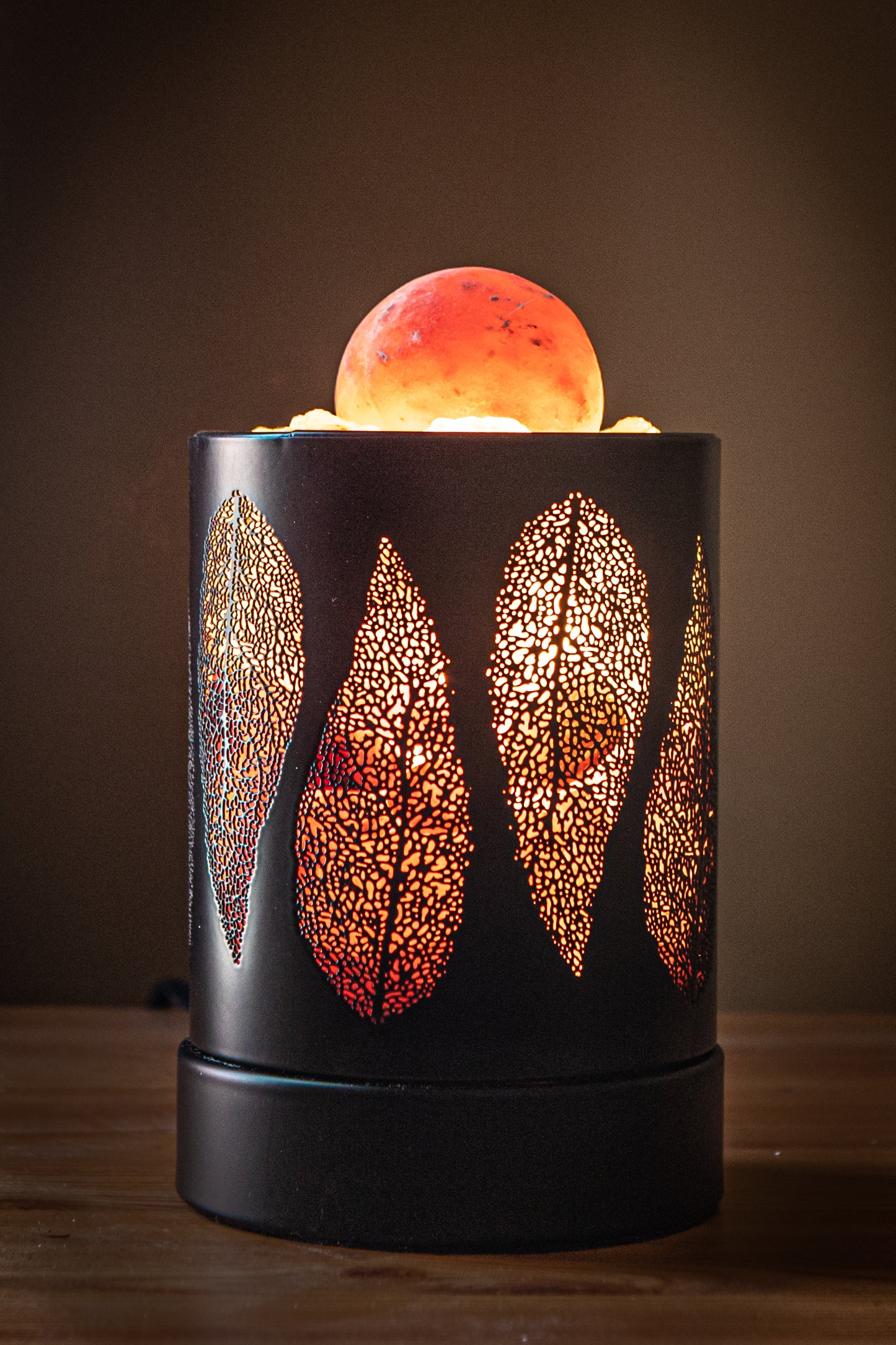 Glowing Leaves Himalayan Salt Lamp (With 2 Massage Balls) FREE SHIPPING!