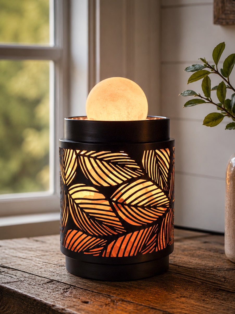 Iron Leaf Himalayan Salt Lamp - AVAILABLE 10/1