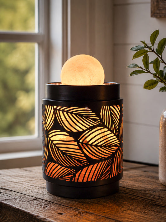 Iron Leaf Himalayan Salt Lamp - AVAILABLE 10/15