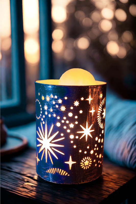 Handcrafted Cosmic Sky Himalayan Salt Therapy Lamp